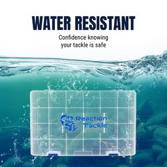Reaction Tackle Basic 3600 Tackle Trays Clear Plastic 2-Pack Removable Dividers