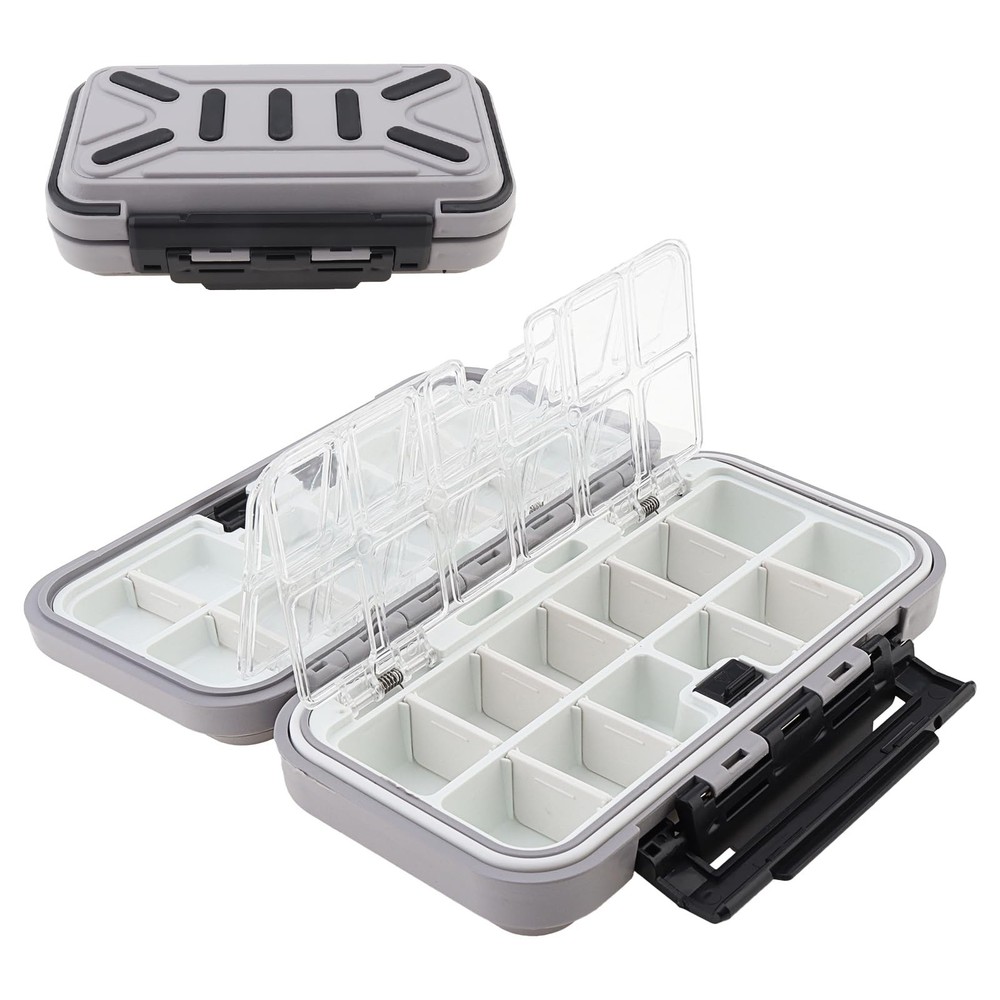 Fishing Tackle Storage Box, Double Sided Waterproof 16 Compartments, Tackle S…