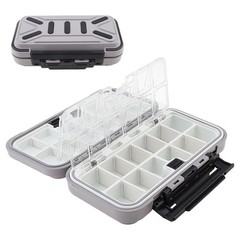 Fishing Tackle Storage Box, Double Sided Waterproof 16 Compartments, Tackle S…