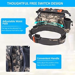Sling Fishing Tackle Bag – Outdoor Fishing Tackle Storage B：Digital Camouflage