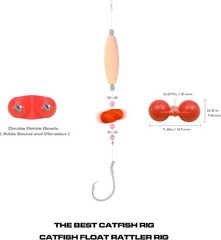 Versatile 126-Piece Catfish Rig Making Kit with High-Visibility Accessories