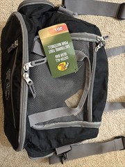 Bass Pro Shop Black Gray Ripcord Duffle Bag Carry Tote Shoulder Strap