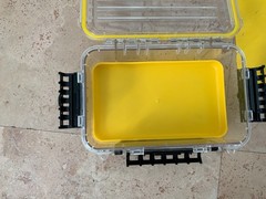 Plano 1460 Waterproof Utility Tackle Box Clear Yellow Case w Insert
