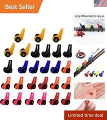 Fishing Gear Organizer – 27-Piece Hook Holder with Elastic Rubber Rings for Rods