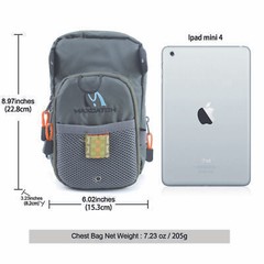 V-comp Fly Fishing Chest Bag Lightweight Chest Pack Outdoor Sports Pack