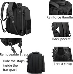 Fishing Backpack,Tackle Bag,with Tackle Boxes. Large Fishing Bag, Strong Materia