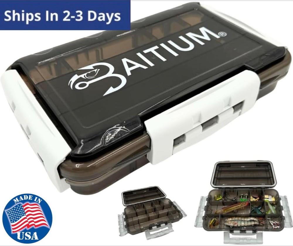 Waterproof Fishing Tackle Box Organizer, Fishing Tackle Box with Divider,