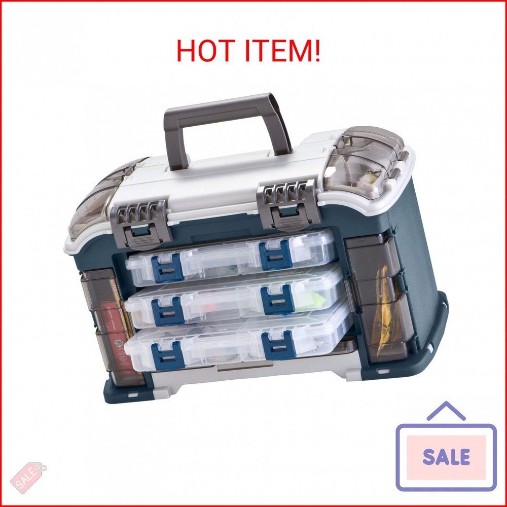Plano Angled Tackle System with Three 3560 Stowaway Boxes, Fishing Tackle Storag
