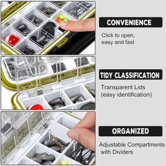 187/343Pcs Fishing Accessories Kit, Organized Fishing Tackle Box with Tackle Inc