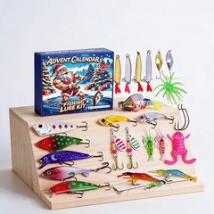24-Piece Tackle Mystery Box for Anglers Featuring 30×23.5×3.5cm ABS Lures