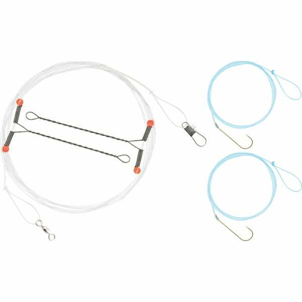 (12)-SouthBend Size 4 20 Lb. Crappie & Panfish Rig Nylon Leader SS Hook