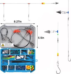 Versatile Surf Fishing Gear Set with 158 High-Quality Components for Beginners