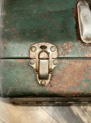 Vintage WALTON PRODUCTS Steel Tackle/Tool Box GRIP LOC Twin Fold Out 1960s U.S.A