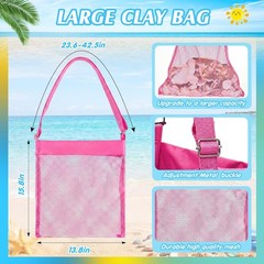 2 Pcs Extra Large 14 x 16inch Clam Mesh Chum Beach Bags Seashells Clams US