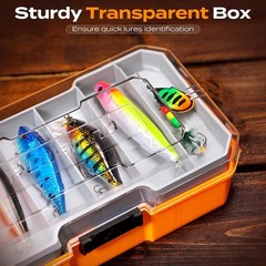 373 PCS Waterproof Fishing Lures Tackle Box Kit – Compact & Customizable