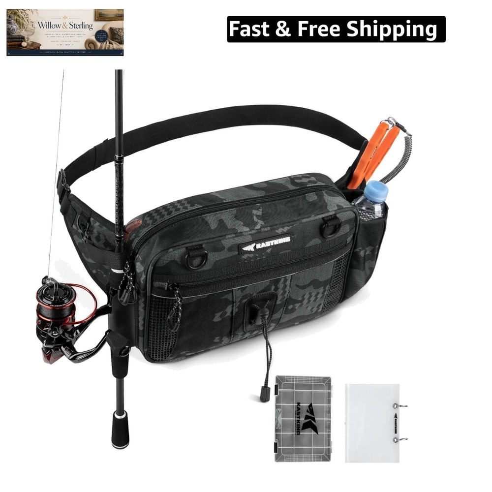 BaitSpace Waist Bag – Waterproof Tackle Storage Bag With Adjustable Belt, Fis…