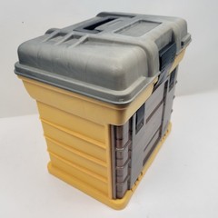 Plano Yellow Gray Tackle Box Plastic 3 Tray Fishing System 16x16x11 1374
