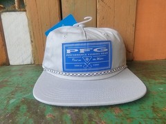 Columbia PFG Snapback Rope Hat Cap Gray With Blue Patch New With Tags