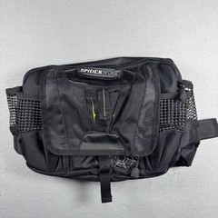 SpiderWire Fishing Tackle Hip Waist Pack Black Multi Pocket Padded Bag