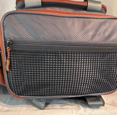 MoiShow Tackle Bag Water-Resistant Polyester 5-Pocket Gray/Brown 20 in