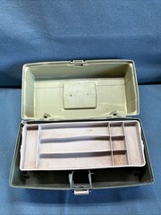Vintage Plano 6300 Two Tone Green Three Tray