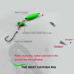 Versatile 126-Piece Catfish Rig Making Kit with High-Visibility Accessories