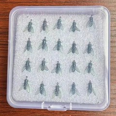 20pcs Realistic Silicone Housefly Fly Fishing Lures with for ultra Hook for Carp