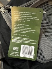 Bass Pro Shop Black Gray Ripcord Duffle Bag Carry Tote Shoulder Strap