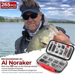 Compact Fishing Tackle Kit 182/265/400pcs – All-in-One Freshwater Gear Set for B