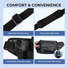 BaitSpace Waist Bag – Waterproof Tackle Storage Bag With Adjustable Belt, Fis…
