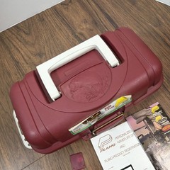 Vintage PLANO Red & Beige One-Tray Fishing Tackle Box #6101