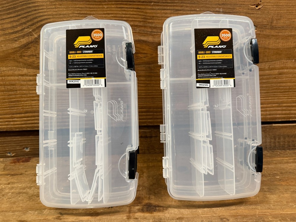 (2) Plano 3500 Series Double Sided Stowaway Adjustable Tackle Box 350022