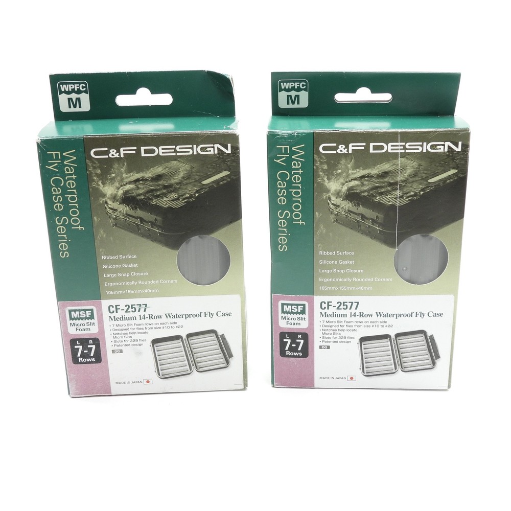C &F Design Waterproof Fly Box Case. CF-2577. M-Size. Made in Japan.