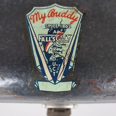 Vintage My Buddy Metal Fishing Tackle Box 2 Trays Gray