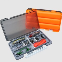 Double Sided Tackle Box Storage Box Plastic Fishing Lure Bait Organizer Case