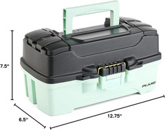 Tackle Box Kit Rust-Proof Brass Latch Deep Storage Top-Access Tray Fishing