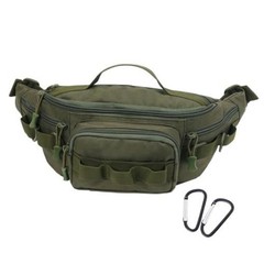 Tactical Fanny Pack,Small Fishing Tackle Bag Water-Resistant Military Green