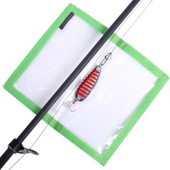 Lure Cover Lure Wraps Fishing Hook PVC Clear Window includes 4 Lure Wraps Green