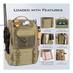 New Foldable Fishing Backpack Large Capacity Tackle Storage Rod Holder Outdoor