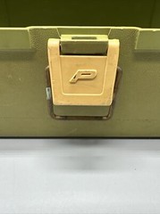 Plano 5410 Green Beige Tackle Box Storage Crafts Tools Vintage With Tray