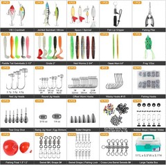 Complete Fishing Gear: 321Pcs Tackle Box and Lures Set, Perfect Gift for Anglers