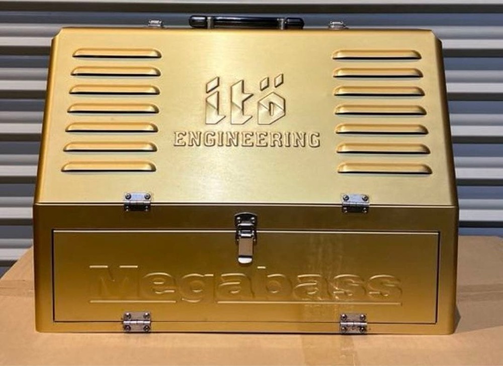 Megabass Ito Engineering Asylum Gold Aluminum Tackle Box Japan Limited