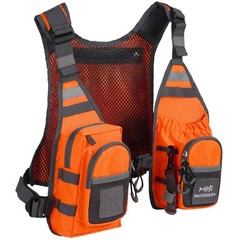 FV08 Ultra Lightweight Fly Fishing Vest Men Women Portable Chest Pack Gear