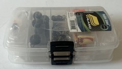 Plano Fishing Double-Sided Tackle Box w Floating Rigs, Weights and Accessories