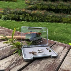 Aventik 2PCS Waterproof Slim Pocket Fly Box Fishing Hook Bait Storage Tackle Box