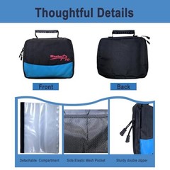 Fishing Soft Lure Storage Bag with 10 Single Detachable Washable Shrimp Grey