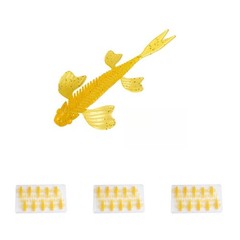 Floating Soft Lure for Bass Fishing 30PCS with Sequins and Shrimp Scent