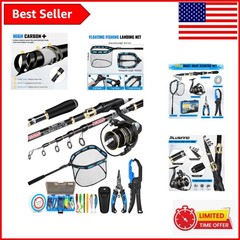 Fishing Essentials Kit: Rod, Reel, Lures & Pliers – Perfect for Any Fishing Trip