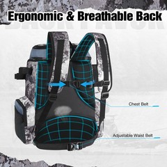 Fishing Tackle Backpack with Rod Holders & 4 Tackle Boxes, Outdoor Fishing Ba…