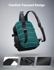 Piscifun Fishing Backpack Tackle Large, Double Shoulder – Black Camouflage